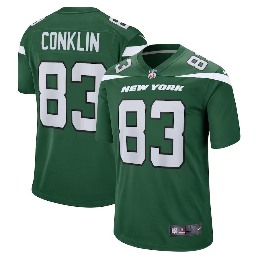 Men New York Jets 83 Tyler Conklin Nike Gotham Green Game NFL Jersey
